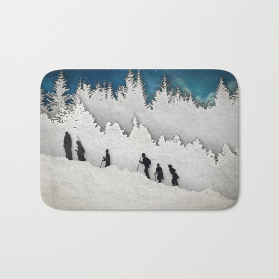 A Snowy Hike II Bath Mat
