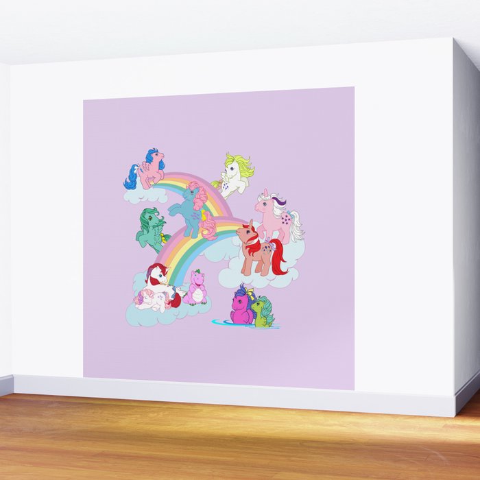 G1 My Little Pony Early Characters Group Wall Mural By Gertee Society6