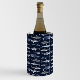 8 SHARKS (navy) Wine Chiller