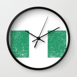 Nigeria National Flag Vintage Nigerian Country Gift Wall Clock