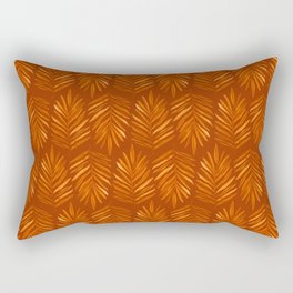 Tropical Orange Palm Fronds Rectangular Pillow