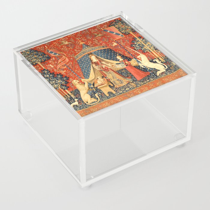Lady and The Unicorn Medieval Tapestry Acrylic Box