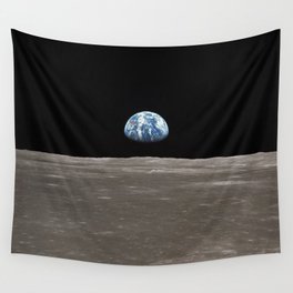 Earthrise Over Moon Apollo 11 Mission Wall Tapestry