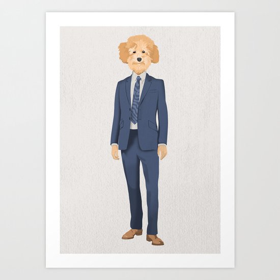 Posing Poodle Art Print