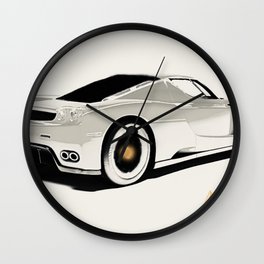 Black and Tan Supercar Wall Clock | Carbonfiber, Highperformance, Italiansupercar, Painting, Classicautomobile, Vintageautomobile, Sportscar, Formula1, Maranello, Nopeople 