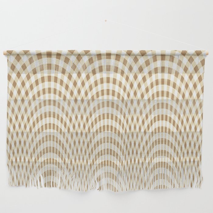 Beige and white curved squares Wall Hanging