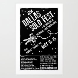 Dallas Solo Fest 2014 Poster Art Print