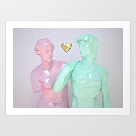 Two Lovers Art Print