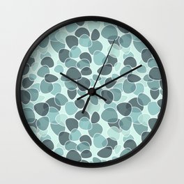 Modern Teal Pattern Wall Clock