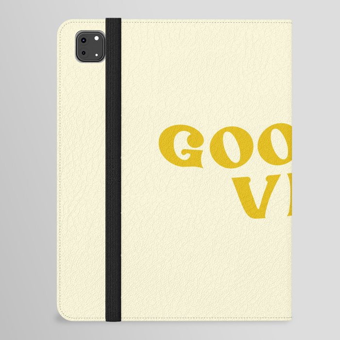 Good Vibes 2 yellow iPad Folio Case