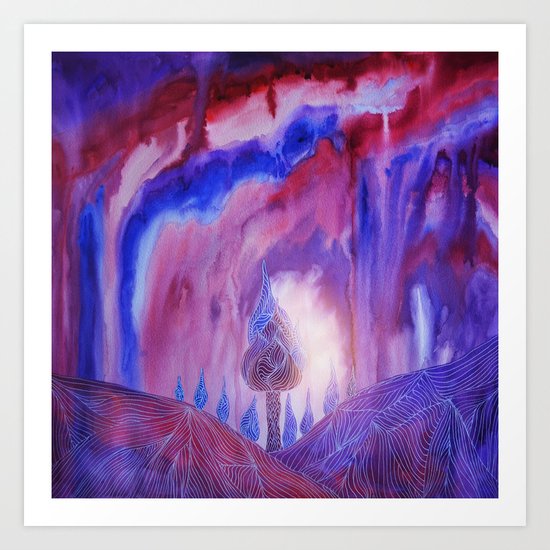 Lines in the mountains VII Art Print