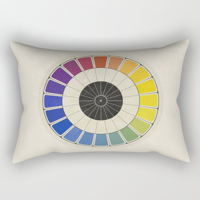 Re-make of "Scale of Complementary Colors" by John F. Earhart, 1892 (vintage wash, no texts) Rectangular Pillow