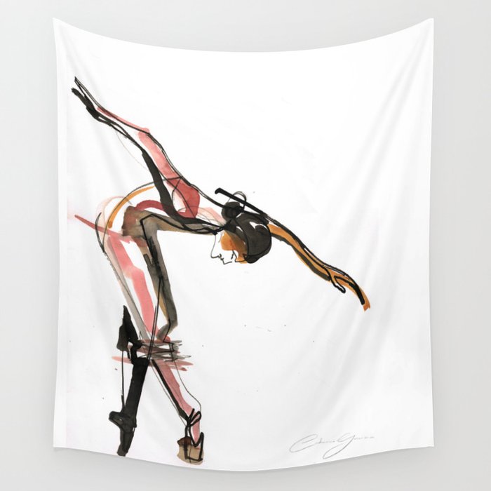 Ballet Dance Drawing Wall Tapestry