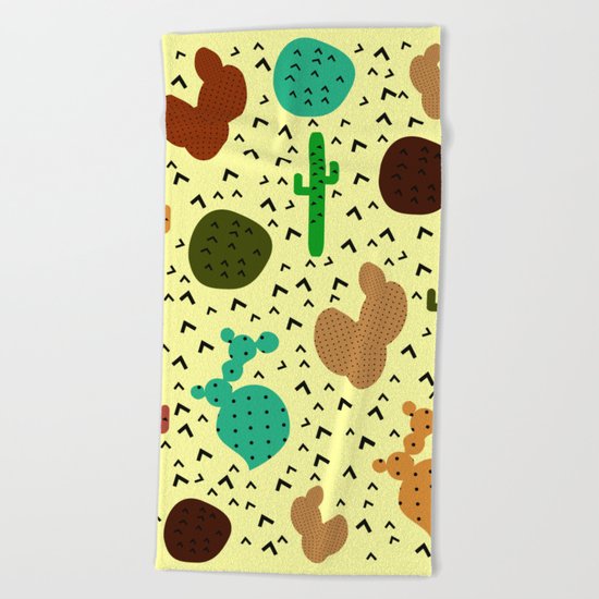 Cacti Beach Towel
