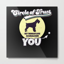 Circle Of Trust Miniature Schnauzer Dog I Mini Metal Print