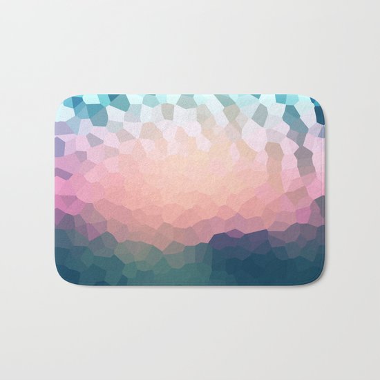 Abstract blue - pink background . Bath Mat