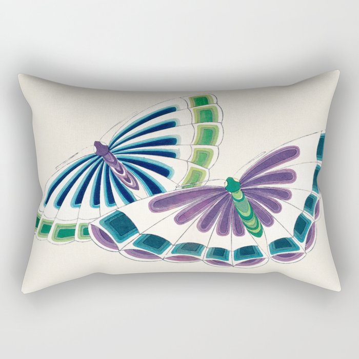 Lavender Vibrant Butterfly Small Pillow