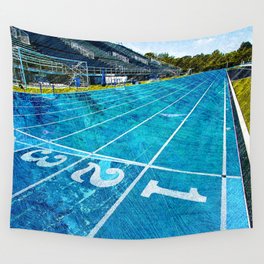 Track and field art print work 1 Wall Tapestry