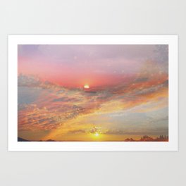 Sunrise & Sunset Art Print