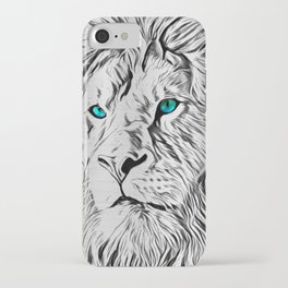 Silver Lion iPhone Case