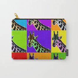 Poster with giraffe in pop art style Carry-All Pouch