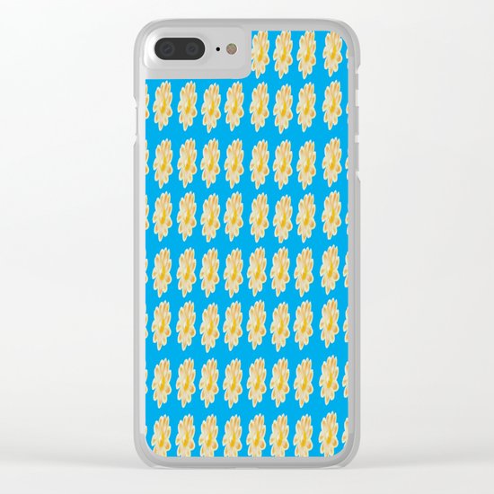 Golden Daisy Swimming in Blue Clear iPhone Case