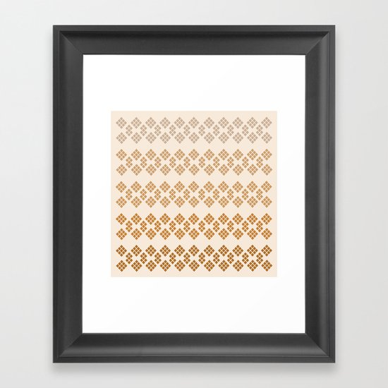 Gold Diamonds Framed Art Print