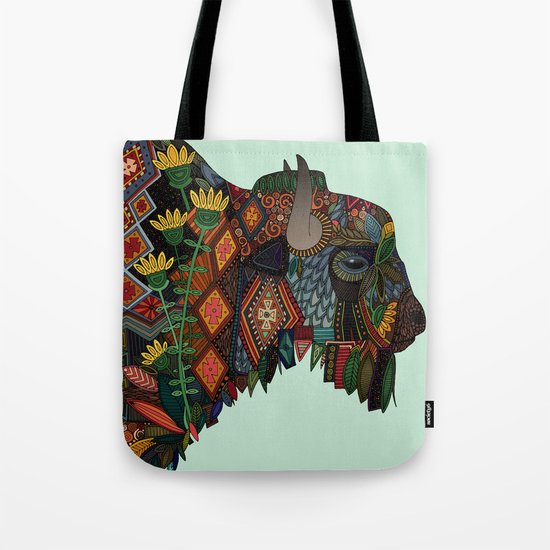 bison mint Tote Bag