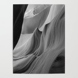 Canyon (Black and White) Poster