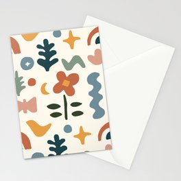 Cut shapes colorful pattern (rainbow) Stationery Card