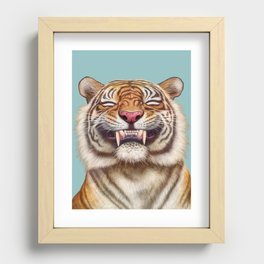 Smiling Tiger Recessed Framed Print