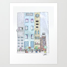 City Life Is A Colorful Life Art Print