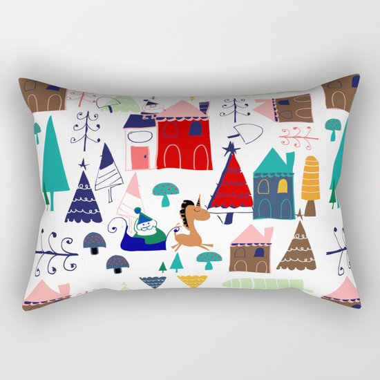 Christmas unicorn Rectangular Pillow
