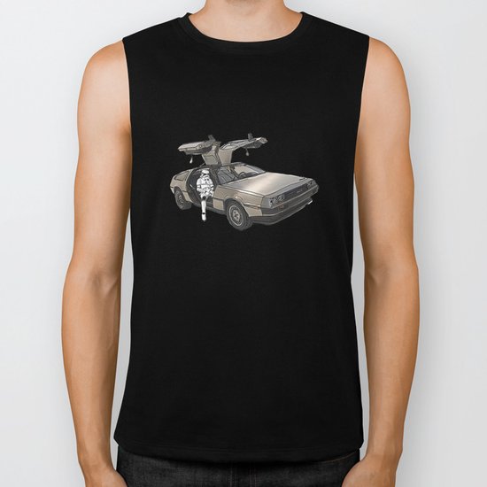Stormtroooper in a DeLorean - star wars Biker Tank
