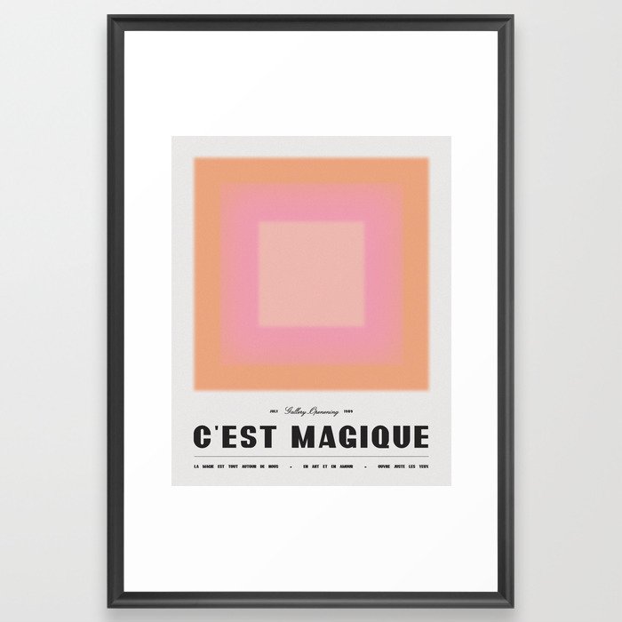 C'est Magique - Pink Framed Art Print