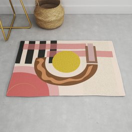 Abstract shapes, modern art Area & Throw Rug