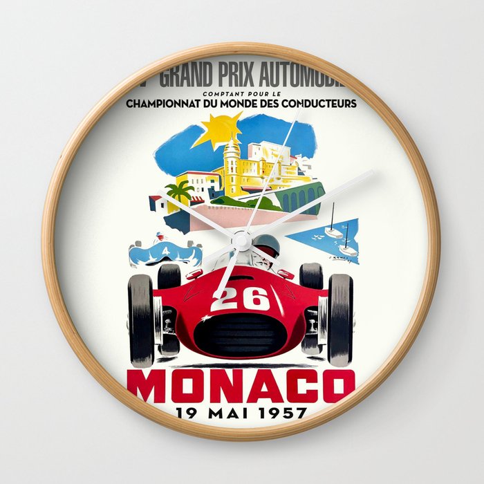 Classic Grand Prix Poster Wall Clock