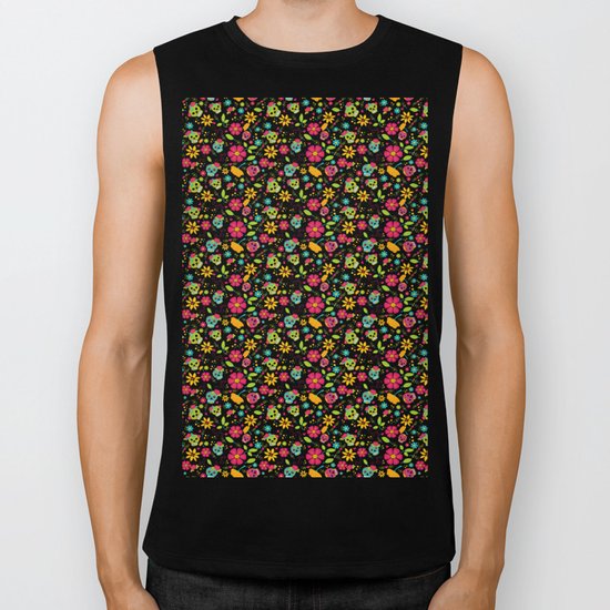 Dia De Los Muertos (black) Biker Tank