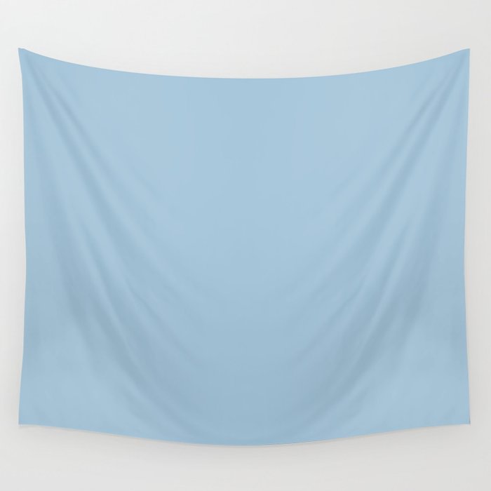 Light Blue Solid Color Pairs Pantone Cool Blue 14-4317 TCX Wall Tapestry