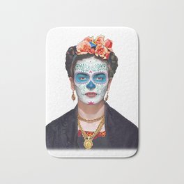 Frida Catrina Sugar Skull Bath Mat | Halloween, Skulls, Painting, Sugarskull, Catrina, Dayofthedead, Mexicanart, Calavera, Frida, Latina 