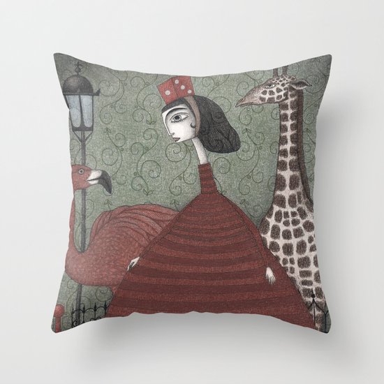 Sunday Excursion to the Zoo Throw Pillow