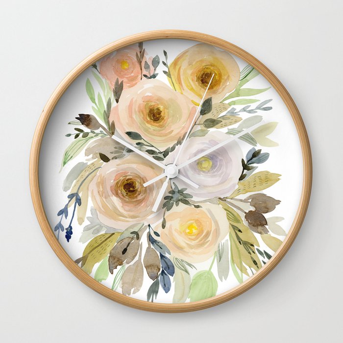Floral 8 Wall Clock
