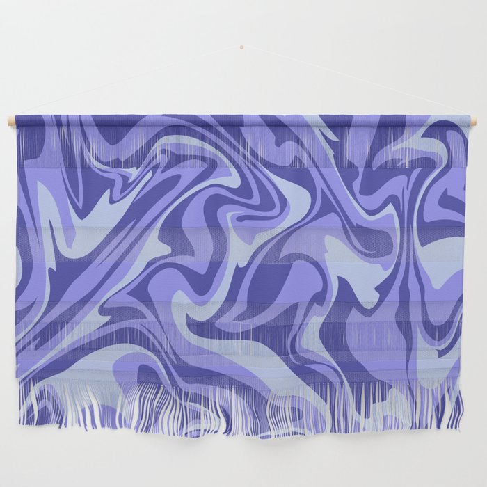 marbled peace_purples blues Wall Hanging
