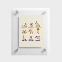 Puggle Yoga Floating Acrylic Print