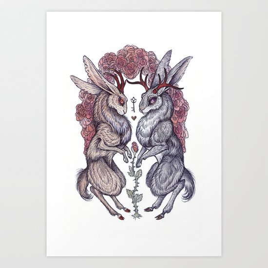 Rare Hearts Art Print