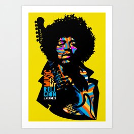 Hendrix Experience Art Print