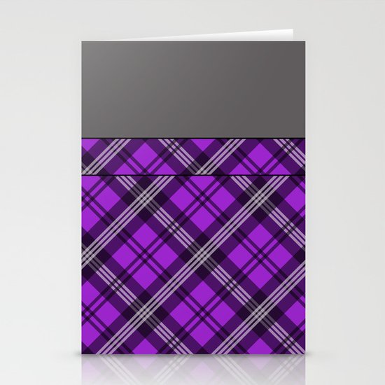 Scottish Plaid (Tartan) - Purple Stationery Cards