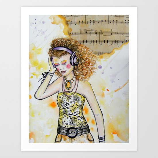She Listens Art Print