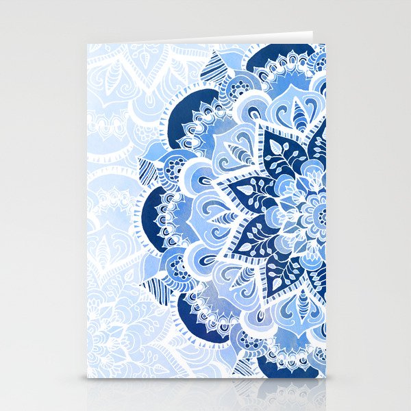 Lacy Blues Stationery Cards