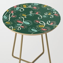 cute christmas light pattern Side Table